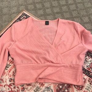 Long sleeve pink top